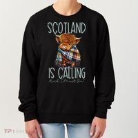 Scotland Is Calling And I Must Go! Highland Cow Women's Sweatshirt thumb 0