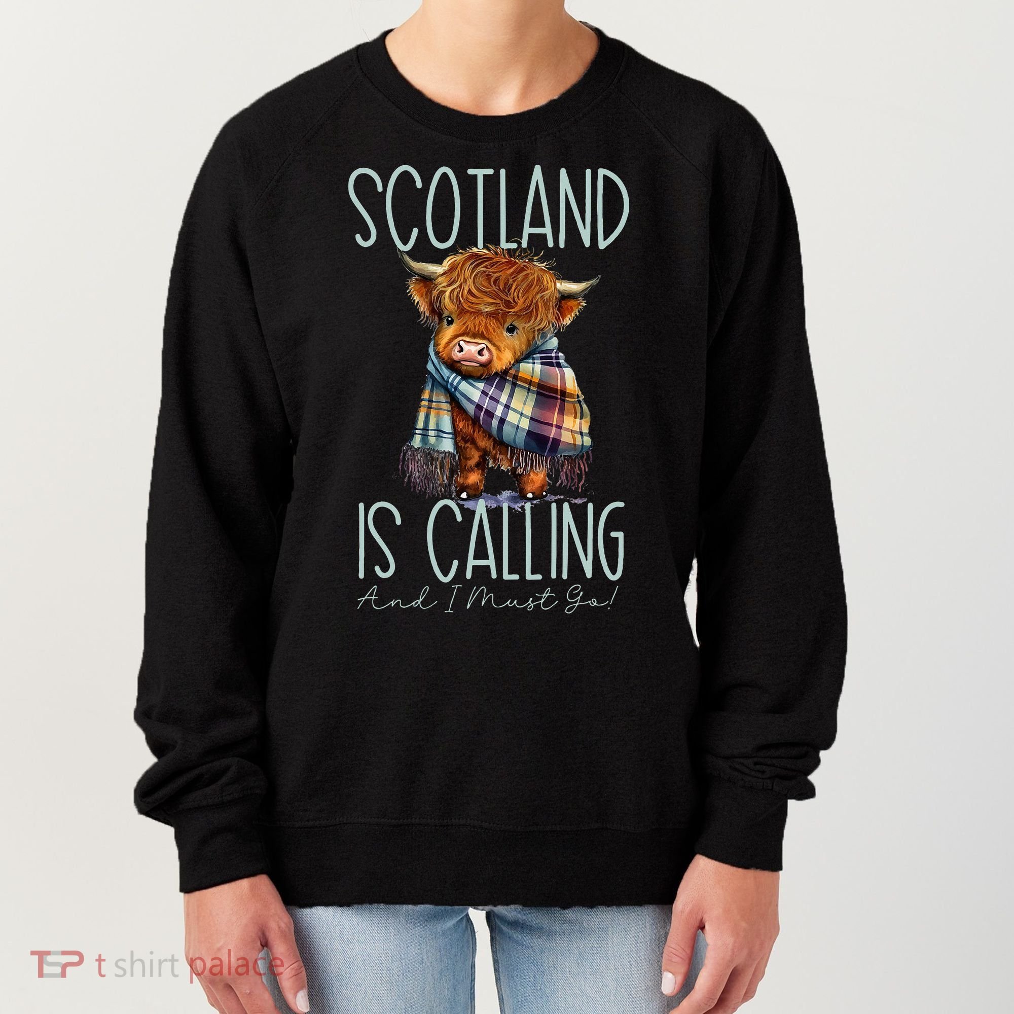 Scotland Is Calling And I Must Go! Highland Cow Women's Sweatshirt
