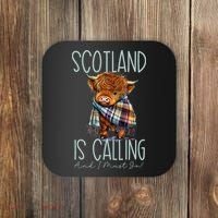 Scotland Is Calling And I Must Go! Highland Cow Coaster thumb 0