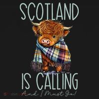 Scotland Is Calling And I Must Go! Highland Cow Women's Hoodie thumb 2