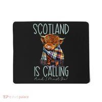 Scotland Is Calling And I Must Go! Highland Cow Mousepad thumb 0