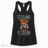 Scotland Is Calling And I Must Go! Highland Cow Women's Tank Top thumb 0