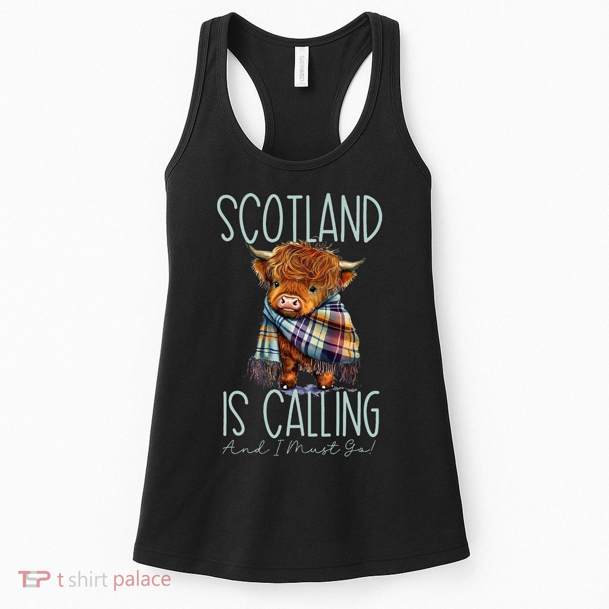 Scotland Is Calling And I Must Go! Highland Cow Women's Tank Top