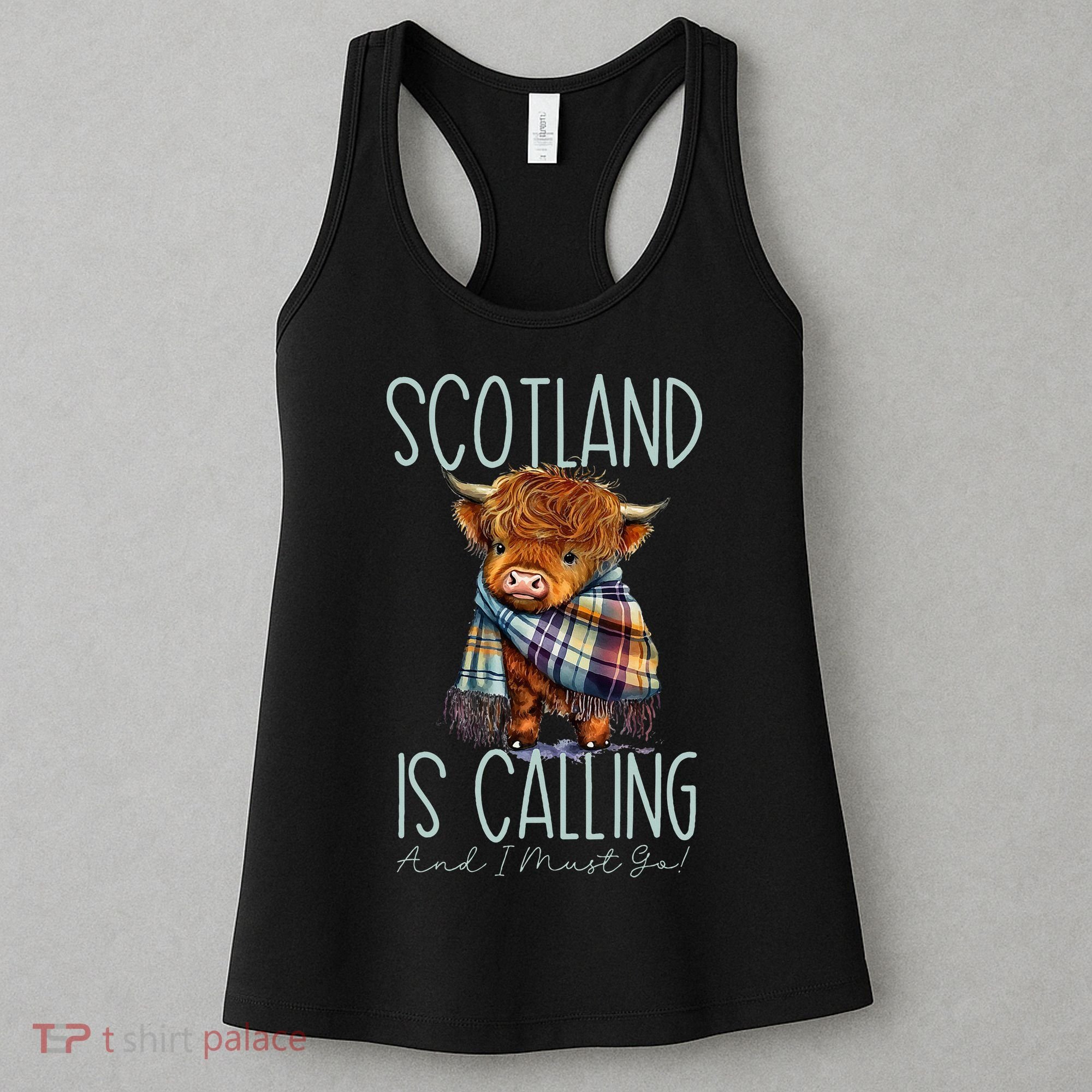Scotland Is Calling And I Must Go! Highland Cow Women's Tank Top