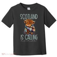 Scotland Is Calling And I Must Go! Highland Cow Toddler T-Shirt thumb 0