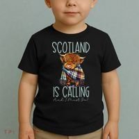 Scotland Is Calling And I Must Go! Highland Cow Toddler T-Shirt thumb 2