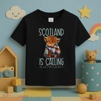 Scotland Is Calling And I Must Go! Highland Cow Toddler T-Shirt thumb 3