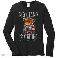 Scotland Is Calling And I Must Go! Highland Cow Women's Long Sleeve Shirt thumb 0