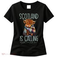 Scotland Is Calling And I Must Go! Highland Cow Women's T-Shirt thumb 0