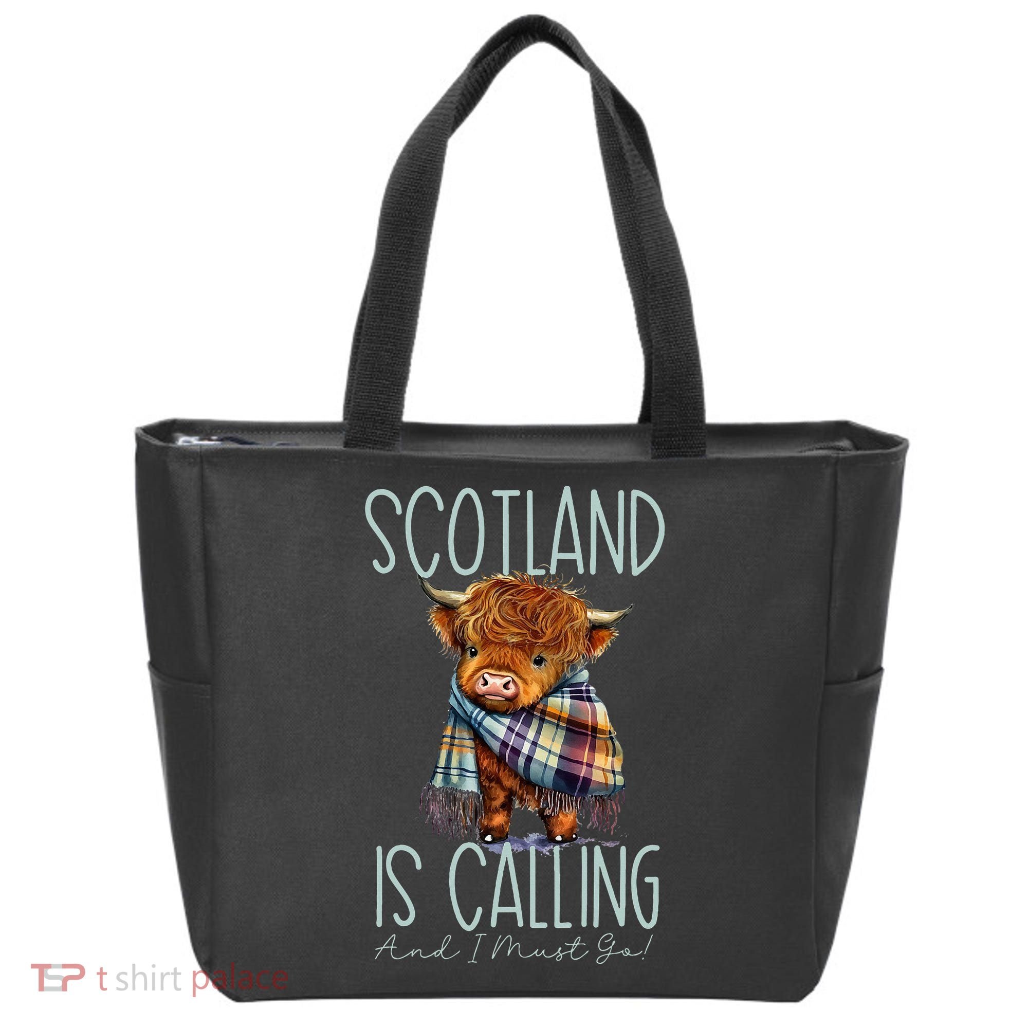 Scotland Is Calling And I Must Go! Highland Cow Tote Bag