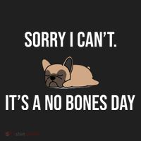 Sorry I Can't Today It's A No Bones Day Cute Pug Beanie thumb 2