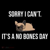 Sorry I Can't Today It's A No Bones Day Cute Pug Women's Hoodie thumb 2