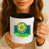 Soccer Ice Cream Drip Coffee Mug thumb 3