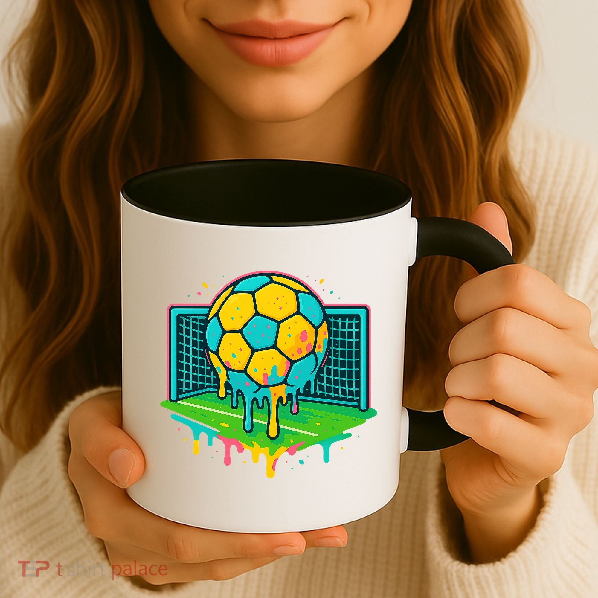 Soccer Ice Cream Drip Coffee Mug