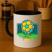 Soccer Ice Cream Drip Coffee Mug thumb 4