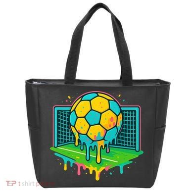 Soccer Ice Cream Drip Tote Bag