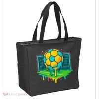 Soccer Ice Cream Drip Tote Bag thumb 2
