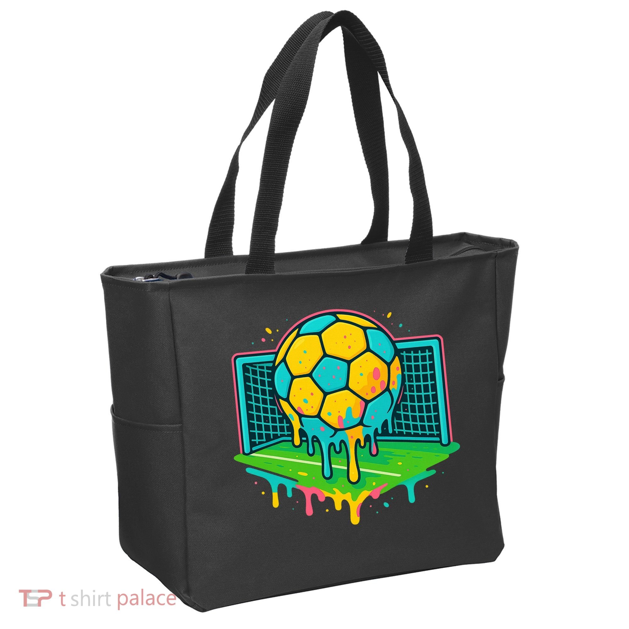 Soccer Ice Cream Drip Tote Bag