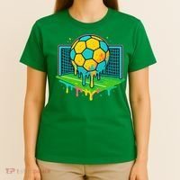 Soccer Ice Cream Drip T-Shirt thumb 4