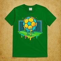 Soccer Ice Cream Drip T-Shirt thumb 5
