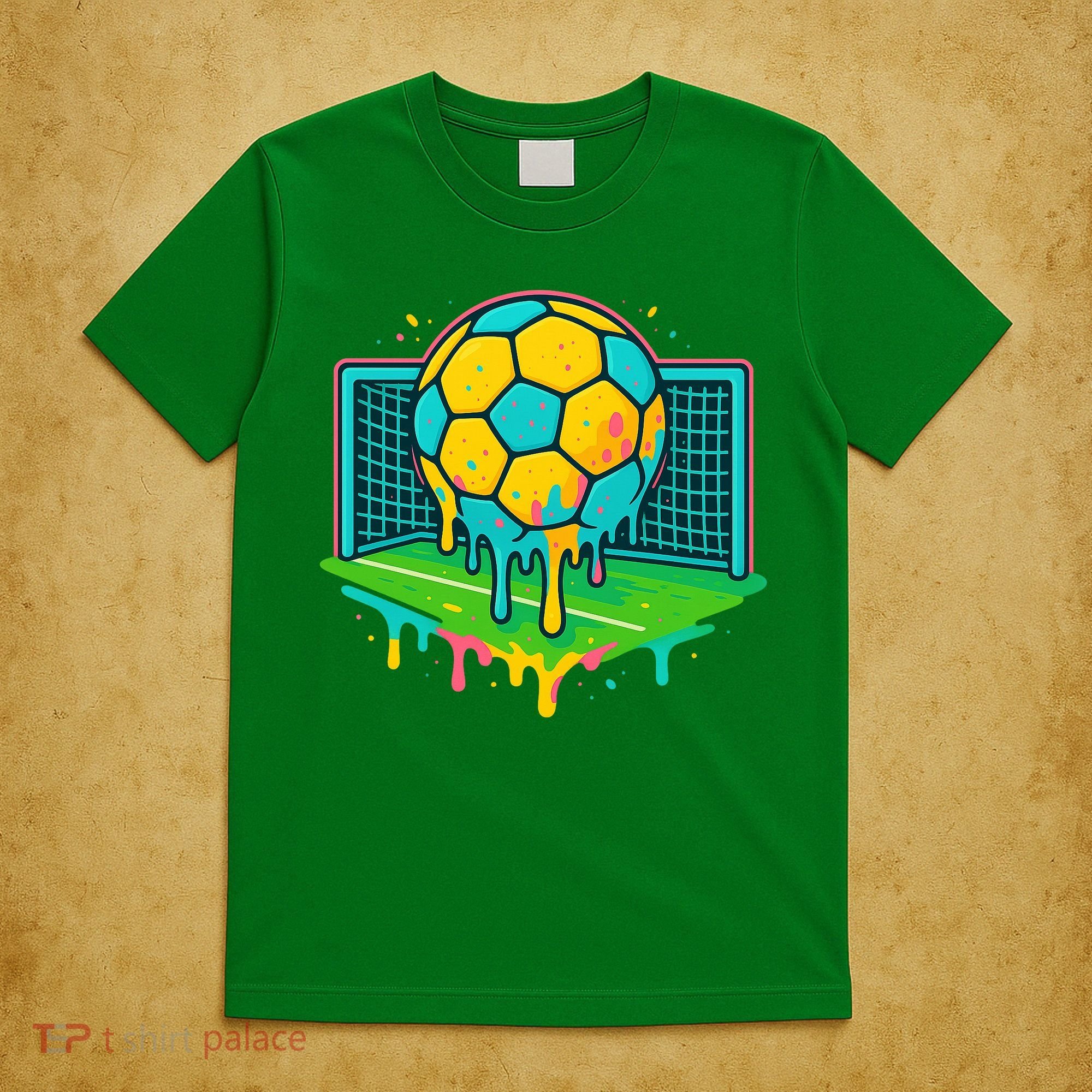 Soccer Ice Cream Drip T-Shirt