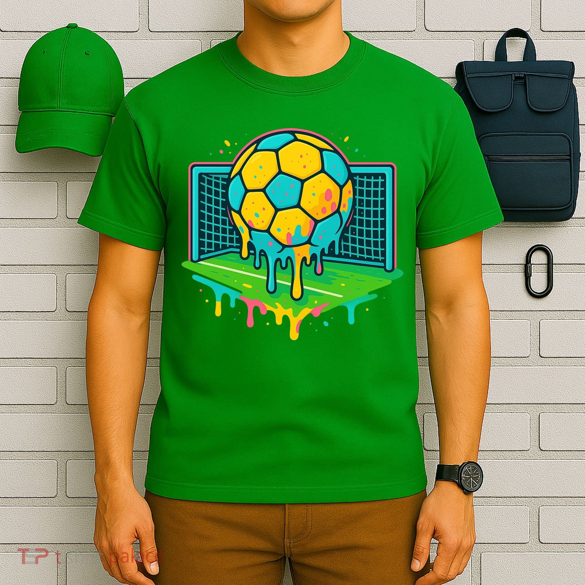 Soccer Ice Cream Drip T-Shirt