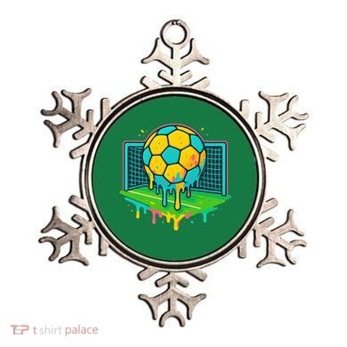 Soccer Ice Cream Drip Ornament