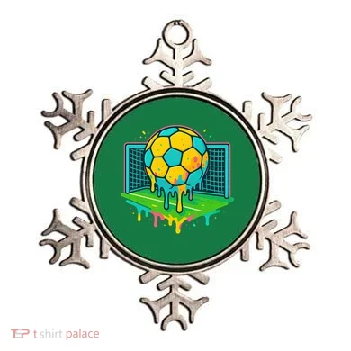 Soccer Ice Cream Drip Ornament
