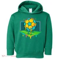 Soccer Ice Cream Drip Toddler Hoodie thumb 0