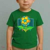 Soccer Ice Cream Drip Toddler T-Shirt thumb 2