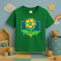 Soccer Ice Cream Drip Toddler T-Shirt thumb 3