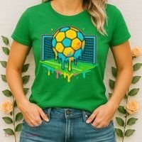 Soccer Ice Cream Drip Women's T-Shirt thumb 2