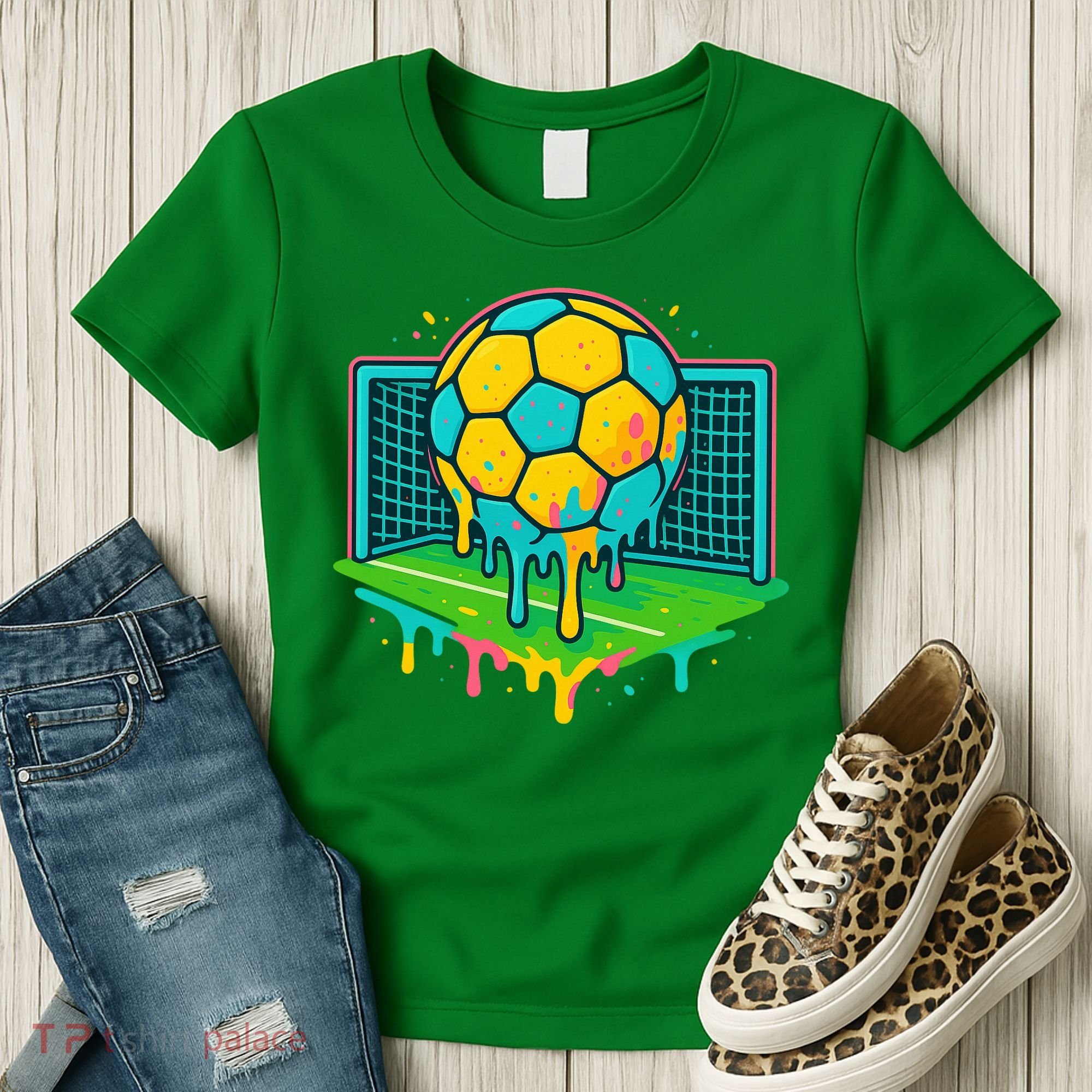 Soccer Ice Cream Drip Women's T-Shirt