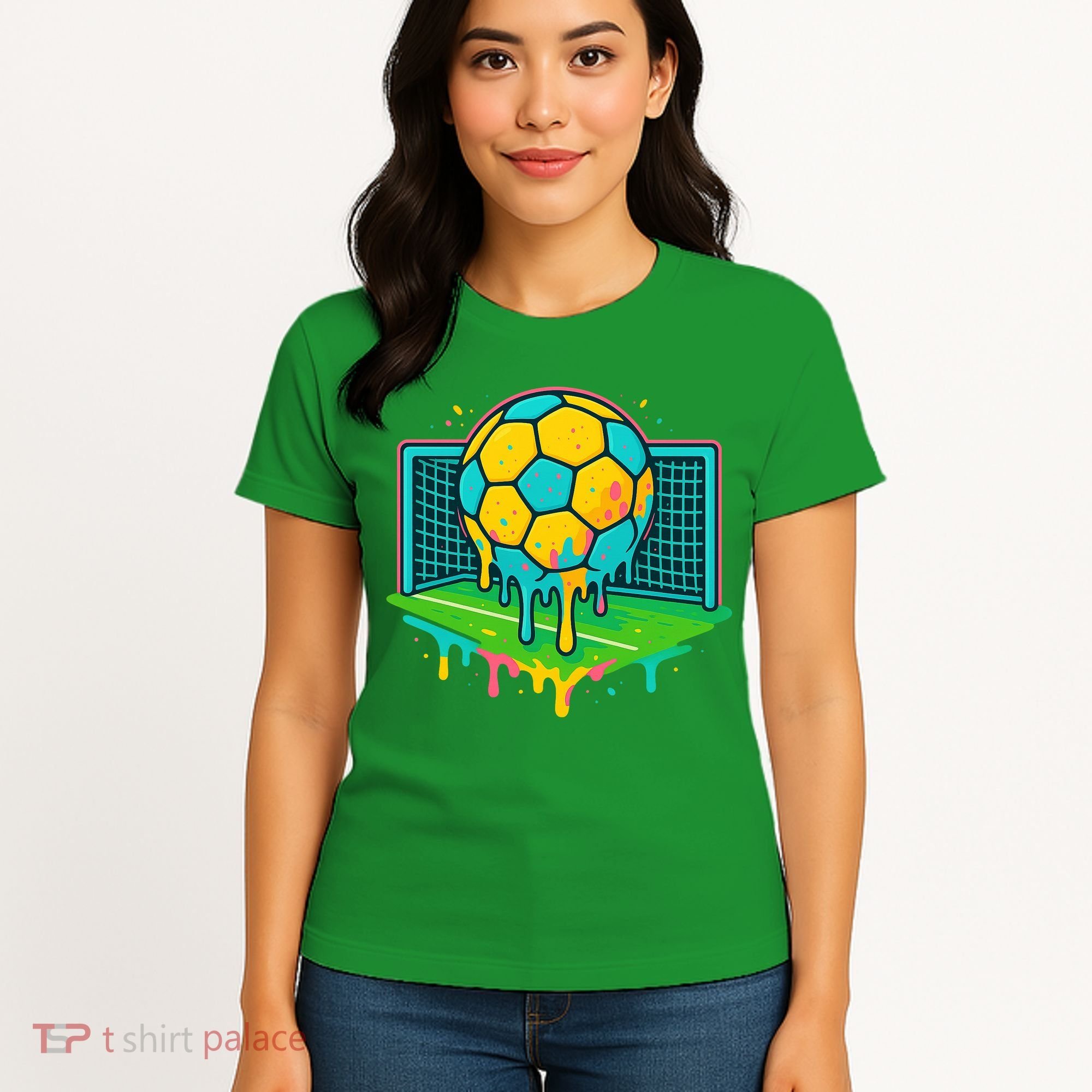 Soccer Ice Cream Drip Women's T-Shirt