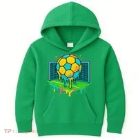 Soccer Ice Cream Drip Kids Hoodie thumb 0
