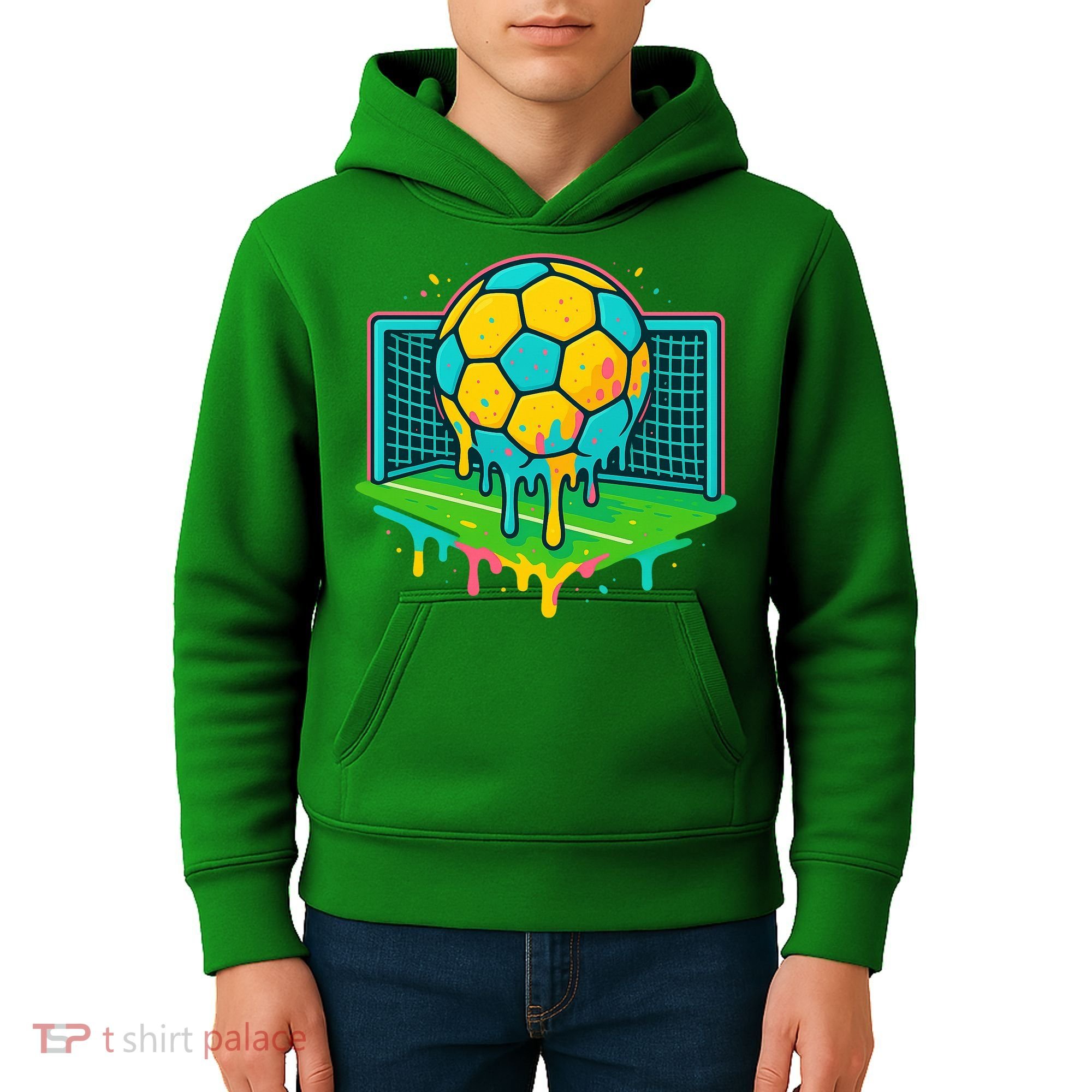 Soccer Ice Cream Drip Kids Hoodie