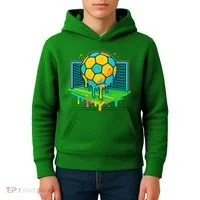 Soccer Ice Cream Drip Kids Hoodie thumb 4