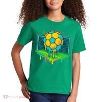 Soccer Ice Cream Drip Kids T-Shirt thumb 2