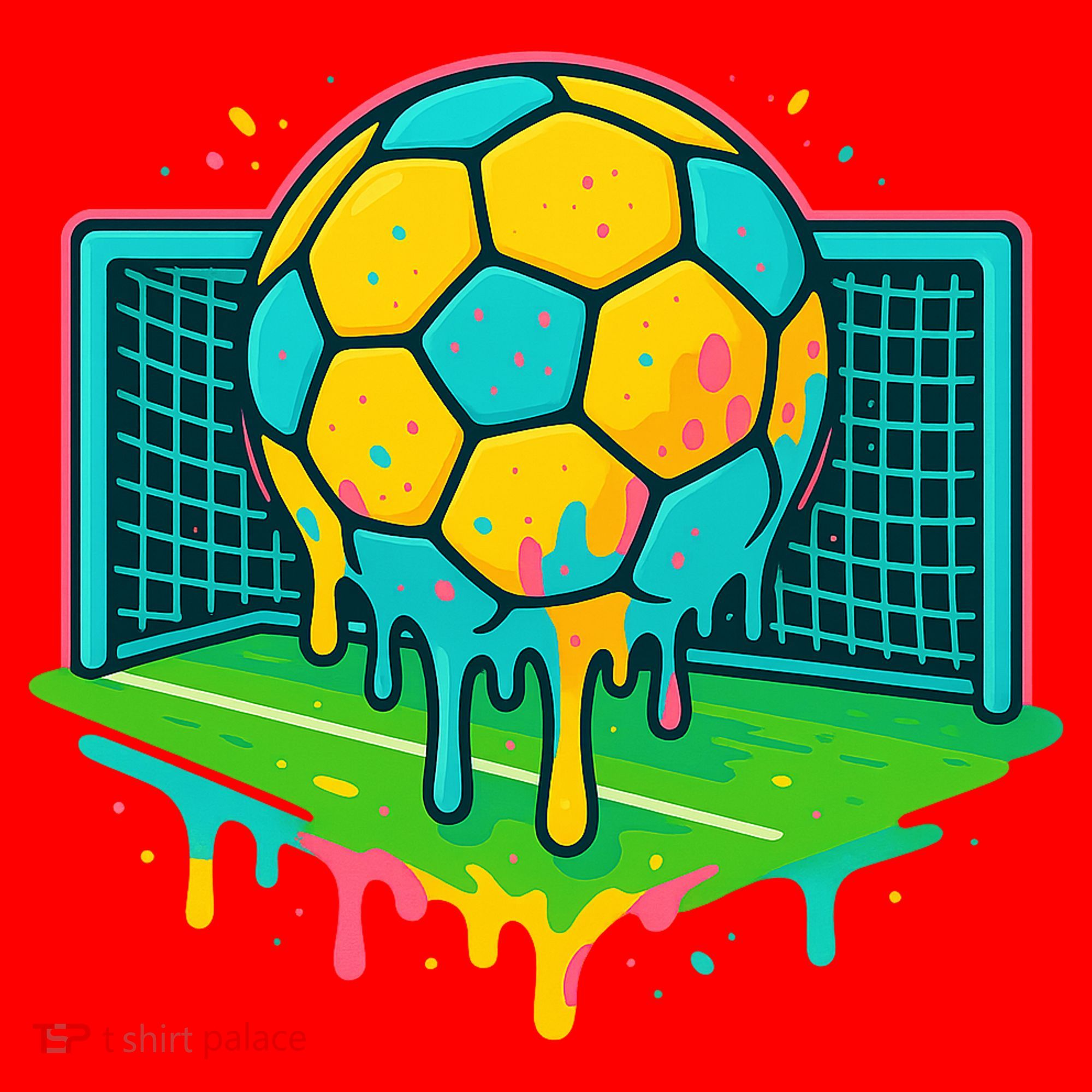 Soccer Ice Cream Drip Santa Hat