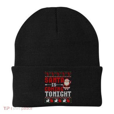 Santa Is Coming Tonight Chrismtas Present Ugly Xmas Sweater Gift Beanie