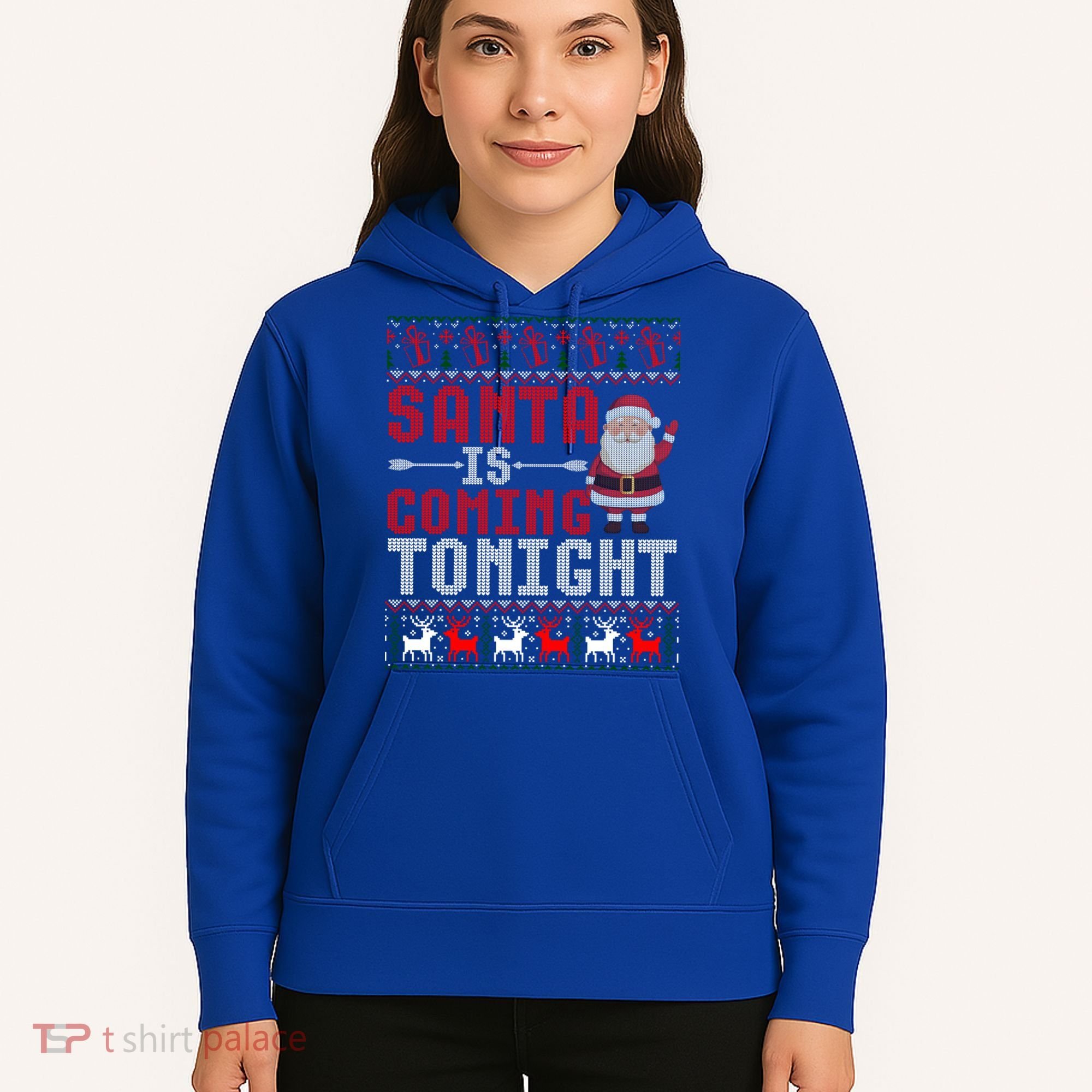 Santa Is Coming Tonight Chrismtas Present Ugly Xmas Sweater Gift Hoodie