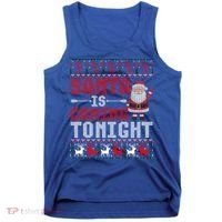 Santa Is Coming Tonight Chrismtas Present Ugly Xmas Sweater Gift Tank Top thumb 0
