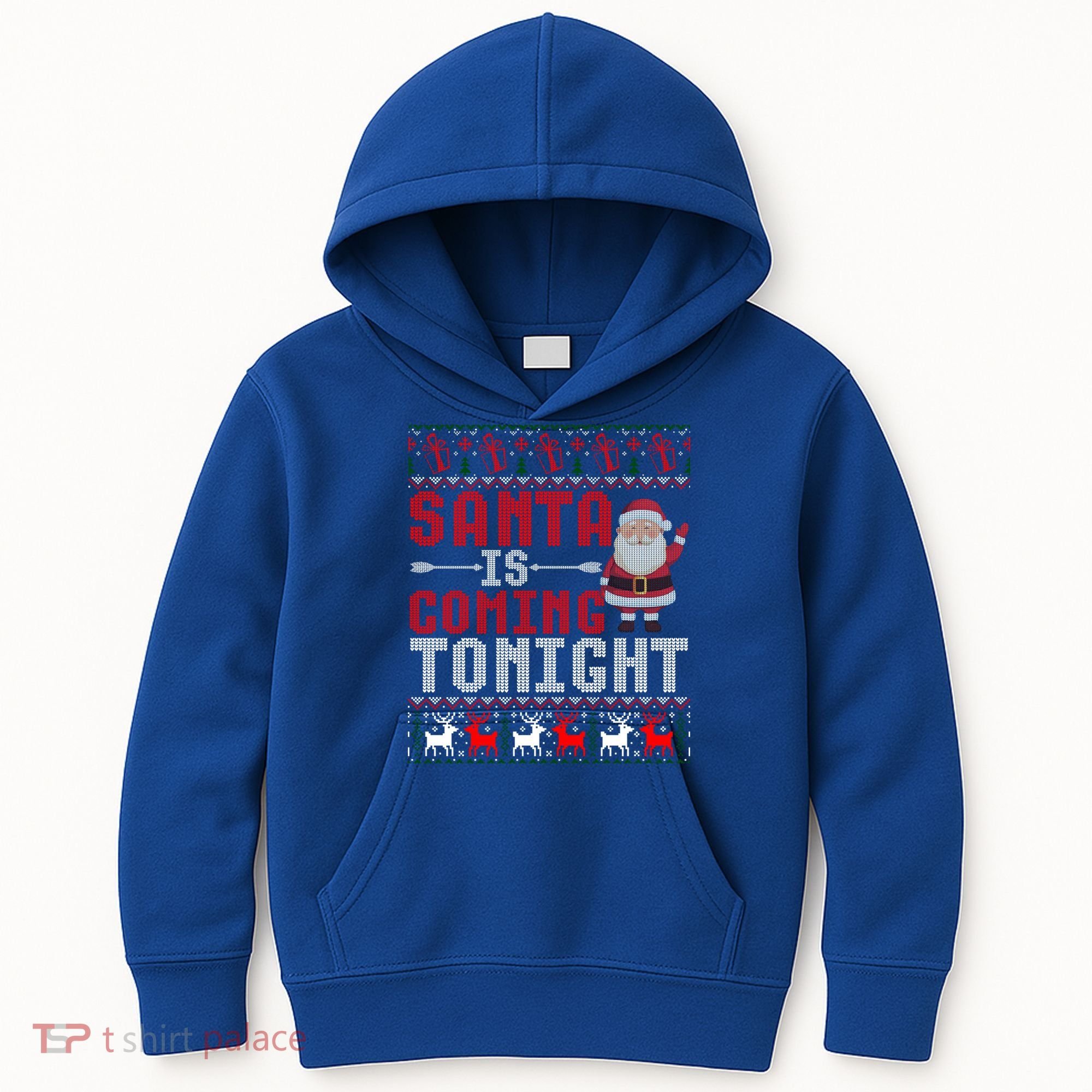 Santa Is Coming Tonight Chrismtas Present Ugly Xmas Sweater Gift Kids Hoodie