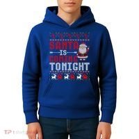 Santa Is Coming Tonight Chrismtas Present Ugly Xmas Sweater Gift Kids Hoodie thumb 4