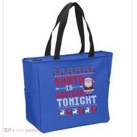Santa Is Coming Tonight Chrismtas Present Ugly Xmas Sweater Gift Tote Bag thumb 2