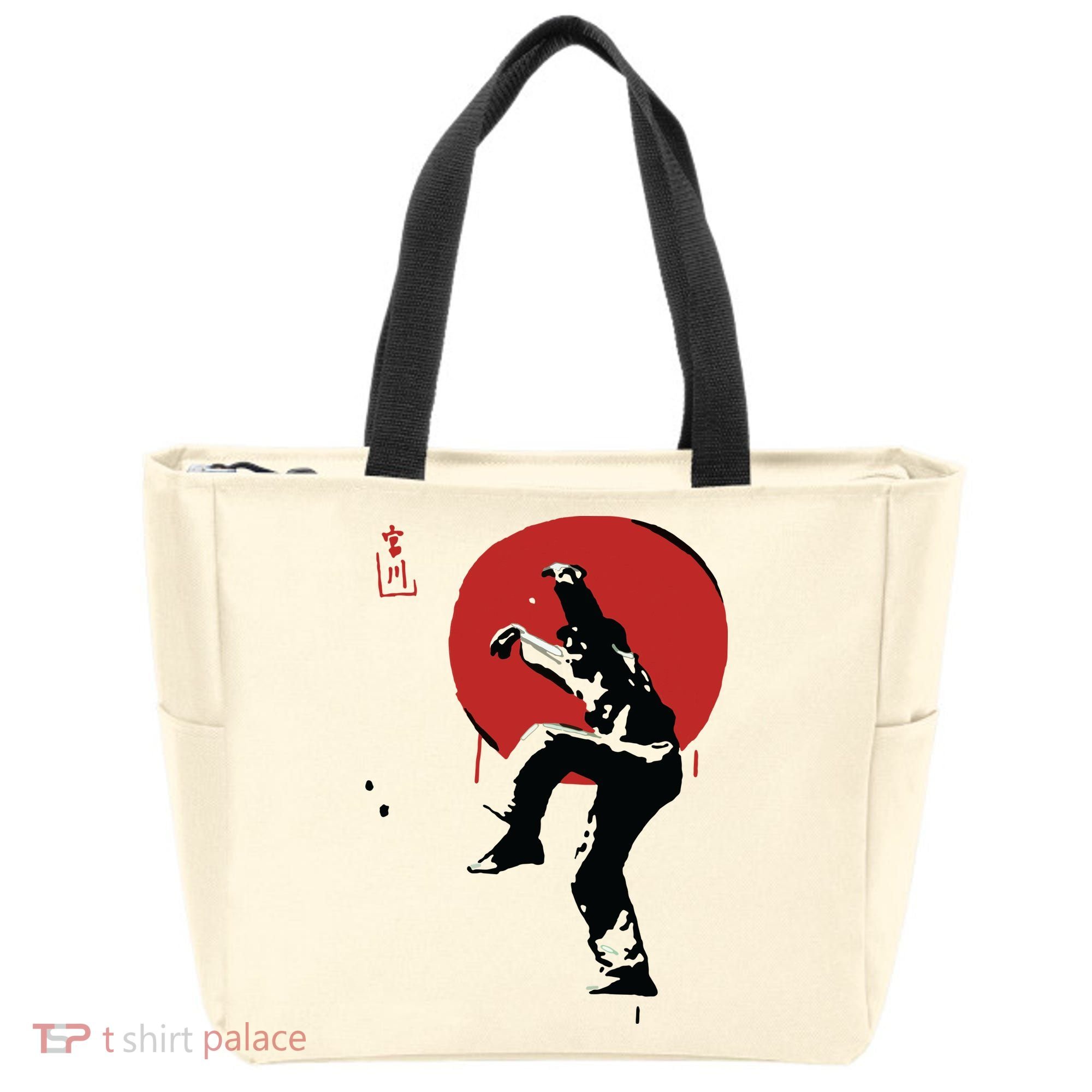 Sumi Ink Crane Kick Tote Bag