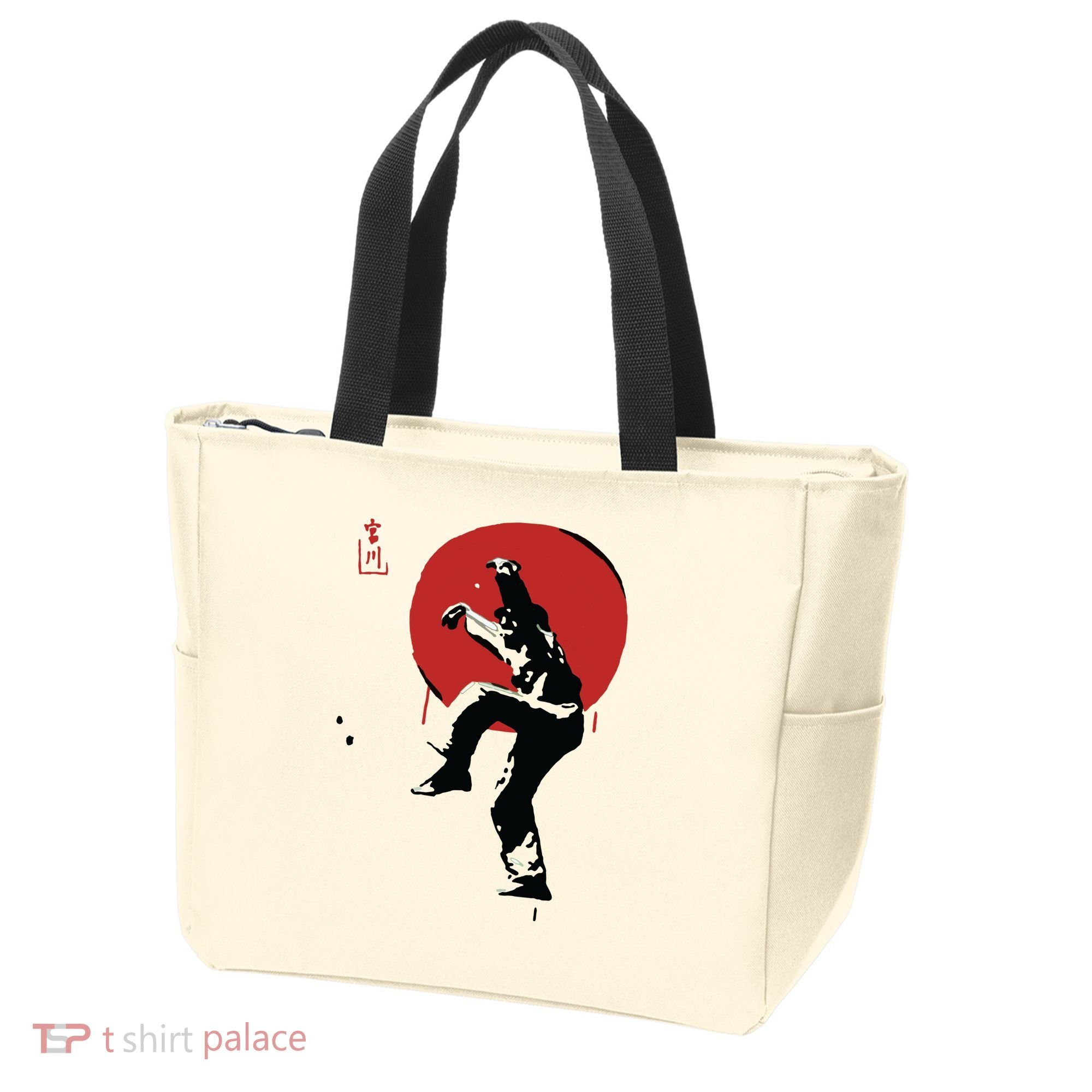 Sumi Ink Crane Kick Tote Bag