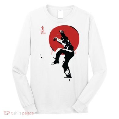 Sumi Ink Crane Kick Long Sleeve Shirt