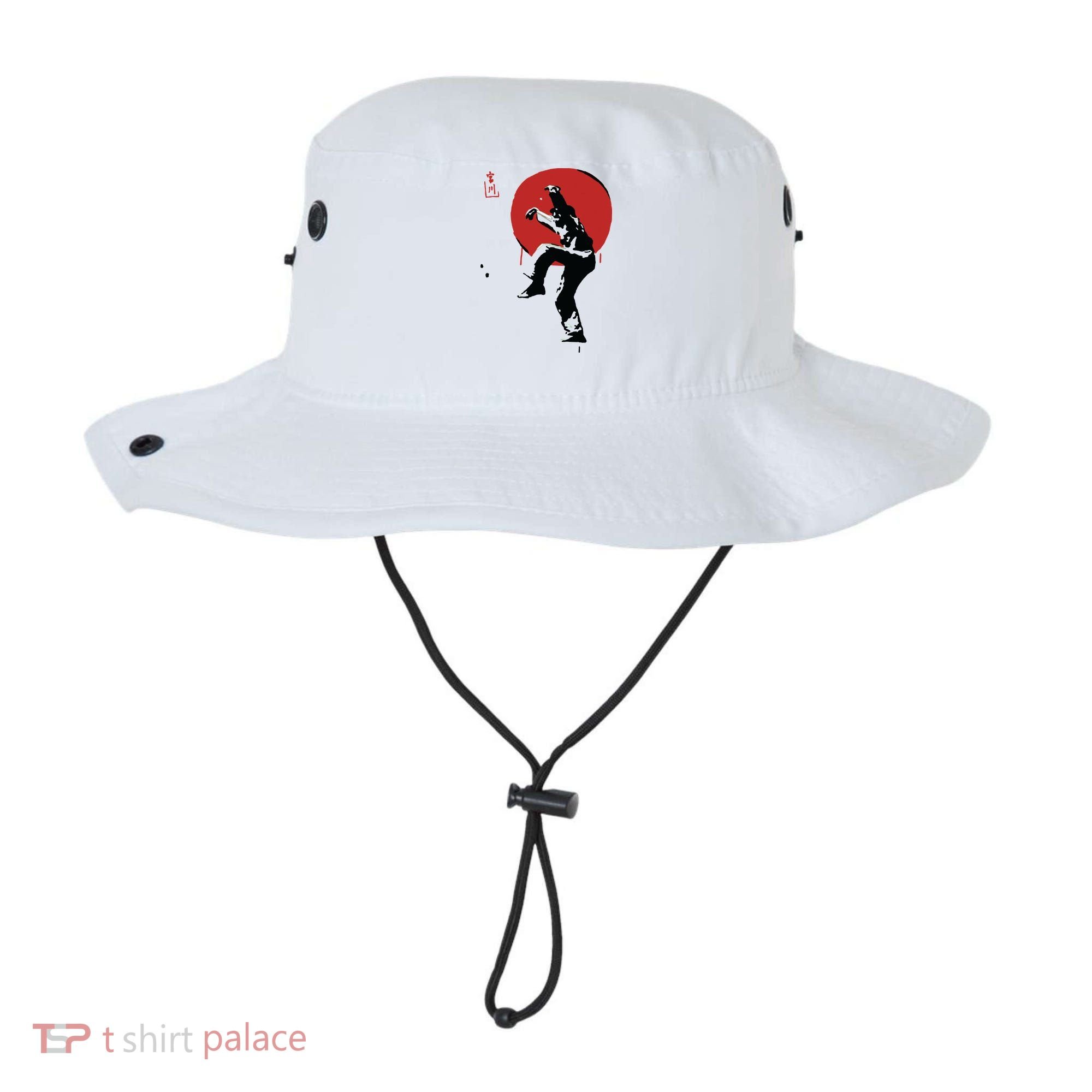 Sumi Ink Crane Kick Bucket Hat