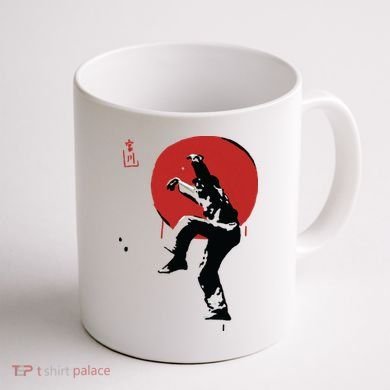 Sumi Ink Crane Kick Coffee Mug back